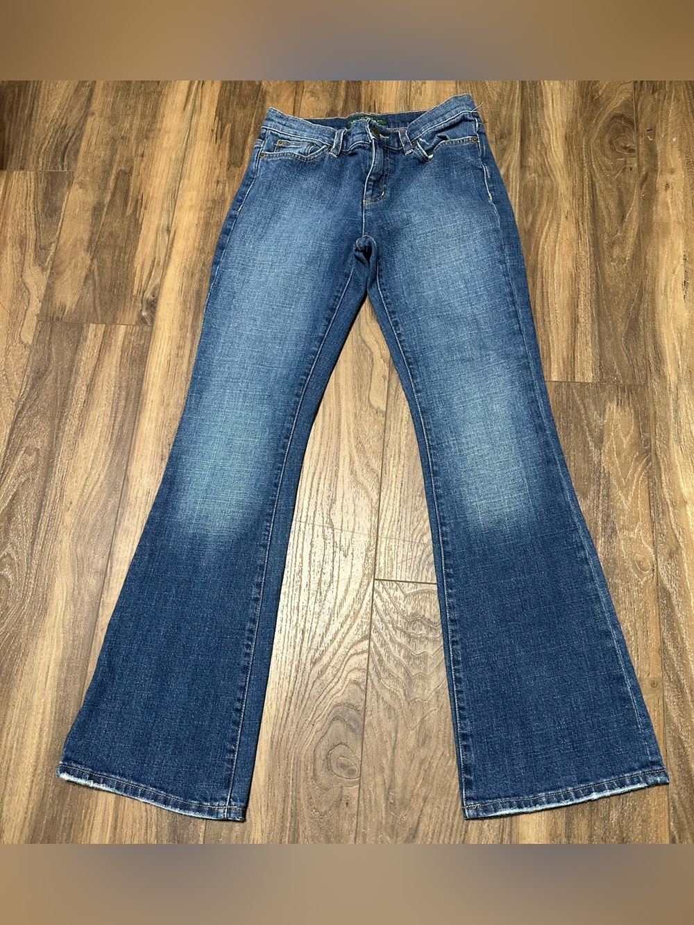 Lauren Ralph Lauren Modern Flare Jeans Medium Wash Blue Stretch Denim Size 4